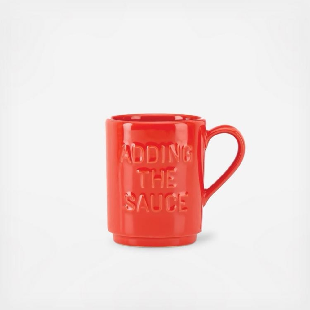 KATE SPADE New York x Lenox Adding the Sauce Stoneware Mug 12 oz. in Red